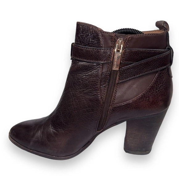 Louise Et Cie Lo- Vianne Buckle Ankle Booties Brown Leather Women's Size 6.5 - Picture 5 of 9